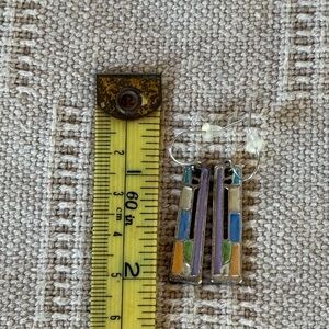 Colorful Mosaic Dangle Earrings